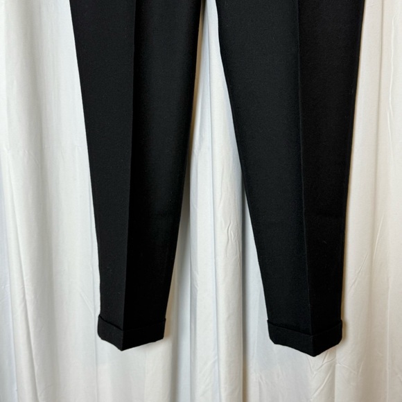 J.Crew 100% Wool Black Dress Pants Café Capri Women’s 12 Tall - Picture 5 of 9
